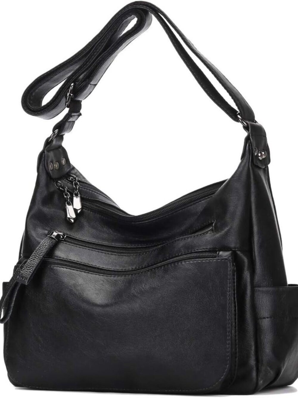 Stylish Soft PU Leather Crossbody Bag for Women - Multi Pocket Hobo Tote Purse